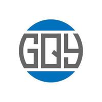 gqy-Buchstaben-Logo-Design auf weißem Hintergrund. gqy kreative Initialen Kreis-Logo-Konzept. gqy Briefdesign. vektor