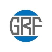 grf brev logotyp design på vit bakgrund. grf kreativ initialer cirkel logotyp begrepp. grf brev design. vektor