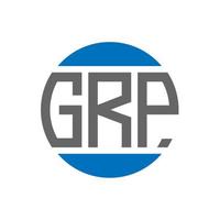 Grp-Brief-Logo-Design auf weißem Hintergrund. grp kreative Initialen Kreis-Logo-Konzept. grp Briefgestaltung. vektor