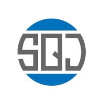 sqj-Brief-Logo-Design auf weißem Hintergrund. sqj kreative Initialen Kreis Logo-Konzept. sqj Briefgestaltung. vektor