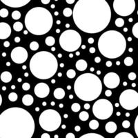 weißer Kreis oder Punkt auf schwarzem Hintergrund nahtloser Hintergrund mit Punkten. glitzernde abstrakte illustration. muster des minimalistischen musters der tupfen. vektor