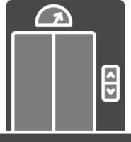 Aufzug Graustufen-Glyphe-Symbol vektor