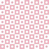 Nahtloser Mustervektor der schönen netten bunten geometrischen quadratischen Kreismusterfarbe weiße rosa Pastellfarbe. hintergrund in mimimal für valentinstag liebe konzept stoff stoffmuster oder tapete. vektor