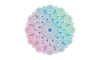 bunte Mandala-Illustration auf Doodle-Stil. Vektor handgezeichnete Doodle Mandala mit Herzen. Helle Farben Mandala-Design für Print, Poster, Cover, Broschüre, Flyer, Banner, Buchcover.
