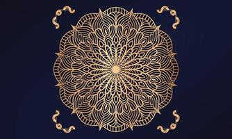 Luxus-Mandala-Hintergrunddesign mit goldenem Arabeskenmuster im arabischen islamischen Oststil. dekoratives Mandala-Design für Print, Poster, Cover, Broschüre, Flyer, Banner. vektor