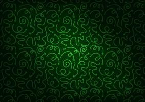 symbol grön pil rörig linje mönster på grön bakgrund vektor
