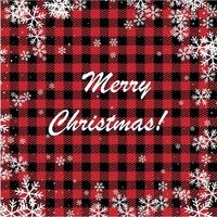 weihnachts- und neujahrsmuster bei buffalo plaid. festlicher hintergrund für design und druck vektor