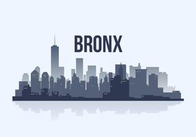 Bronx City Skyline Silhouette Vector Illustration