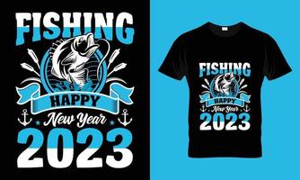 fiske Lycklig ny år 2023 vektor