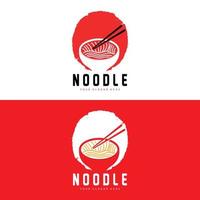 Nudel-Logo, Ramen-Vektor, chinesisches Essen, Markendesign von Fast-Food-Restaurants, Produktmarke, Café, Firmenlogo vektor