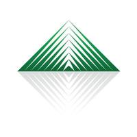 Grünes Pyramidenlogo vektor