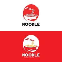 Nudel-Logo, Ramen-Vektor, chinesisches Essen, Markendesign von Fast-Food-Restaurants, Produktmarke, Café, Firmenlogo vektor