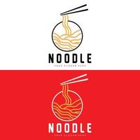 nudel logotyp, Ramen vektor, kinesisk mat, snabb mat restaurang varumärke design, produkt varumärke, Kafé, företag logotyp vektor