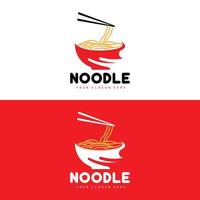 Nudel-Logo, Ramen-Vektor, chinesisches Essen, Markendesign von Fast-Food-Restaurants, Produktmarke, Café, Firmenlogo vektor