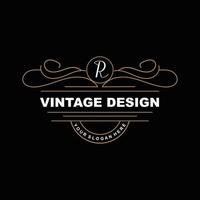 Retro-Vintage-Design, luxuriöses minimalistisches Vektor-Ornament-Logo, mit Mandala- und Batik-Stil, Produktmarkenillustration, Einladung, Banner, Mode vektor