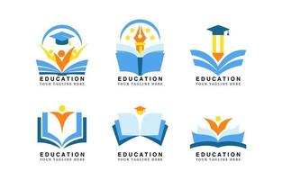 utbildning logotyp samling vektor