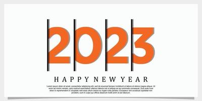 2023 Lycklig ny år logotyp design 2023 siffra design mall vektor illustration