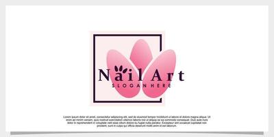 nagel konst studio logotyp design illustration vektor