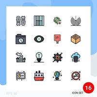 16 kreative ikonen moderne zeichen und symbole von signalgeräten illustrieren luft chinesische editierbare kreative vektordesignelemente vektor