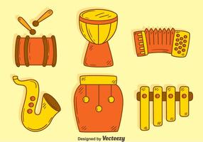 Hand gezeichnet Traditionelle Musik Instrument Vektor