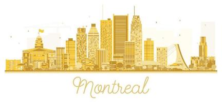 Goldene Silhouette der Skyline von Montreal. vektor