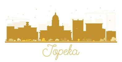 Topeka City Skyline goldene Silhouette. vektor