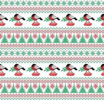 stickat jul och ny år mönster i domherre. ull stickning Tröja design. tapet omslag papper textil- skriva ut. eps 10 vektor