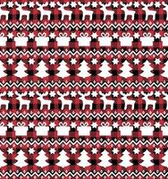 Buffalo Plaid Christmas Jingle Bells auf dem Hintergrund der Musikseite. festliches nahtloses muster. Vektor-Illustration. vektor