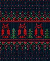 stickat jul och ny år mönster i ko. ull stickning Tröja design. tapet omslag papper textil- skriva ut. vektor