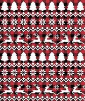 Buffalo Plaid Christmas Jingle Bells auf dem Hintergrund der Musikseite. festliches nahtloses muster. Vektor-Illustration. vektor