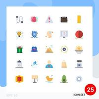 25 platt Färg begrepp för webbplatser mobil och appar utbildning personlig varna pengar kontanter redigerbar vektor design element