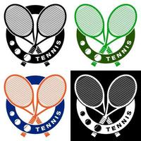 uppsättning av tennis racket och boll symboler för sporter design. tennis Utrustning. aktiva livsstil. vektor