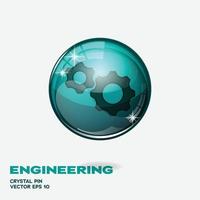 Engineering 3D-Schaltflächen vektor