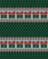 gestricktes weihnachts- und neujahrsmuster vektor