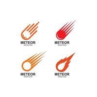 meteor logotyp vektor mall