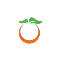 Logo-Design mit oranger Vorlage. Vektor