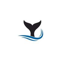 Walflossen-Logo-Symbol-Illustration vektor