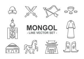 Mongoliska ikoner vektor