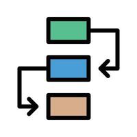 Flussdiagramm-Vektorillustration auf einem Hintergrund. Premium-Qualitätssymbole. Vektorsymbole für Konzept und Grafikdesign. vektor