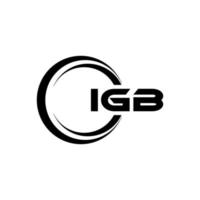 IGB-Brief-Logo-Design in Abbildung. Vektorlogo, Kalligrafie-Designs für Logo, Poster, Einladung usw. vektor