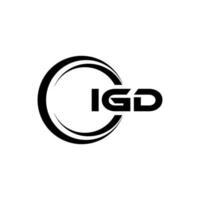 igd-Buchstaben-Logo-Design in Abbildung. Vektorlogo, Kalligrafie-Designs für Logo, Poster, Einladung usw. vektor