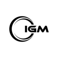 igm-Brief-Logo-Design in Abbildung. Vektorlogo, Kalligrafie-Designs für Logo, Poster, Einladung usw. vektor