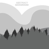 abstrakte Waldberge Vektor Illustration Hintergrunddesign