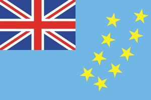 Tuvalu-Flaggendesign vektor