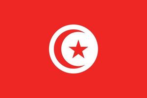 Design der tunesischen Flagge vektor