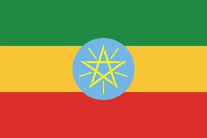 Design der äthiopischen Flagge vektor