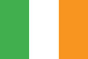 irländsk flagga design vektor