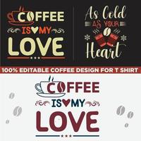 fullt redigerbar kaffe design för t skjorta vektor