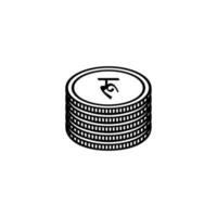 nepal valuta symbol, nepalesiska rupee ikon, npr tecken. vektor illustration