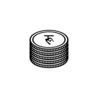 Nepal-Währungssymbol, Symbol der nepalesischen Rupie, npr-Zeichen. Vektor-Illustration vektor